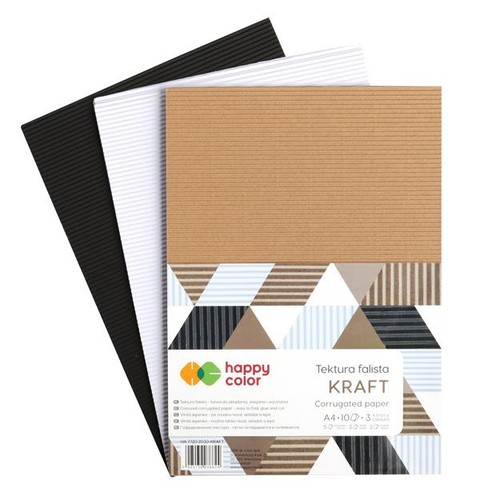 Happy color kraft wellpappe - happy, a4
