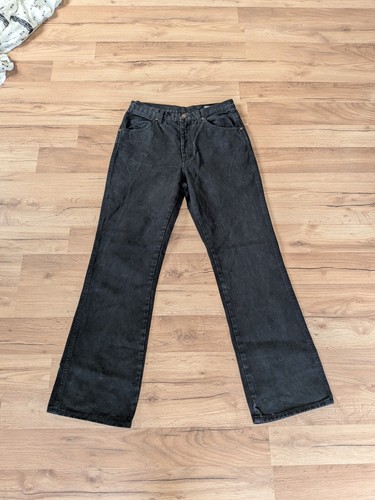 Vintage black denim - denim, flared