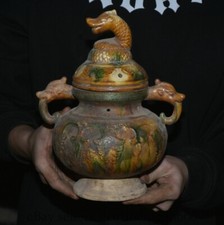 10" Old China Tang sancai