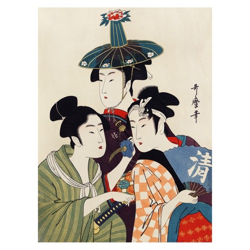 Japanische ukiyo druckposter - japanische, ukiyo-e