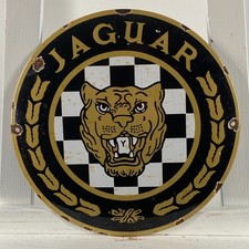 Jaguar Emailschild - Ø 30 cm