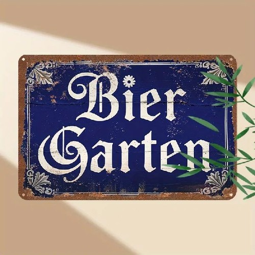 Blechschild biergarten - blechschild,