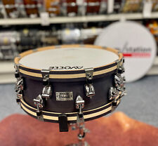 Ayotte Custom Woodhoop Snaredrum in "Satin Ebony Maple"  -  14x6"