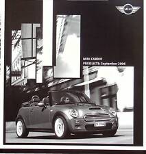 252681) Mini Cabrio - Preisliste & Extras - Prospekt 09/2006