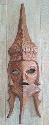 Holzmaske mit aufhängung ca - holzmaske,