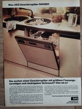 ORIG REKLAME WERBUNG  70er  AEG  Favorit  Spülmaschine