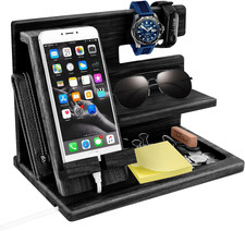 Geschenke Männer Nachttisch Organizer Holz Telefon Dockingstation Geschenk Papa
