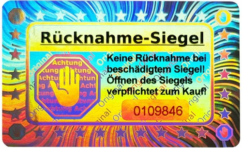 Hologramm rücknahme siegel - 3d, rücknahme-siegel