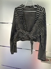 Bolero X-Two Gr. 4 grau weiß gestreift vintage ungetragen Gr.50