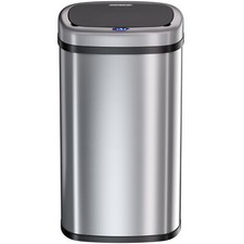 B-Ware Sensormülleimer M eckig silber Mülleimer Küche Entsorgen Sensor Haushalt