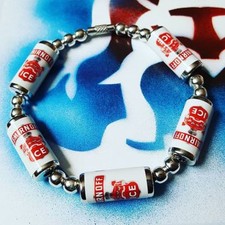 Unikat SMIRNOFF ICE ARMBAND cooler VODKA Miniatur DOSEN russischer ARMREIF rot weiß