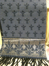 Schal - Wolle - Jaquard Muster franz. Lilie oder Zickzack - div. Farben + Muster