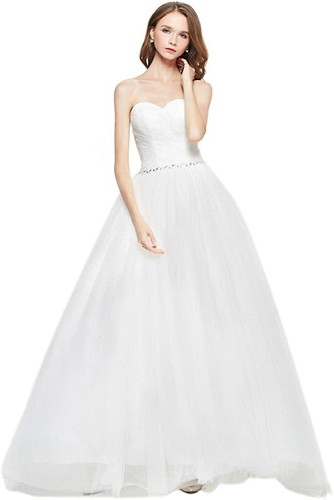 Hbh satin bodenlang brautkleid - bodenlang,