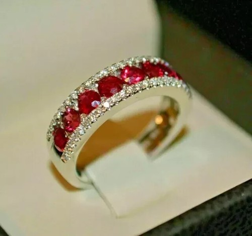 Roter rubin verlobungsring 14k - rubin,