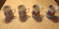 4er Set Kaffeebecher, Kaffeetasse mit Blumenmuster ca. 300 ml