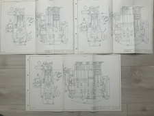 MWM Dieselmotor D 227  (2- / 3- / 4- Zylinder) Längs- und Querschnittbilder