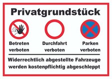 Privatgrundstück Betreten