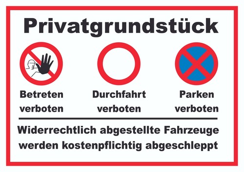 Privatgrundstück betreten - privatgrundstück,