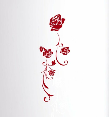 Wantattoo rosen rot wandtattoo - rot,