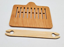 1x Webrahmen u. 1x Webschiffchen  endlose Bänderweben Holzwebrahmen Weben NEU