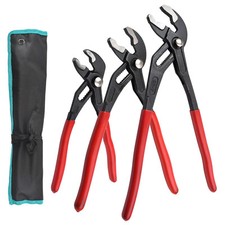 3-tlg Profi Wasserpumpenzange Set 175mm & 240mm & 300mm aus Cr-V Stahl Rohrzange