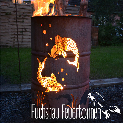 Koi feuertonne ölfass - koi,,