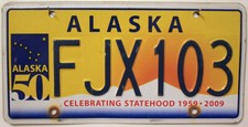 Alaska Nummernschild USA