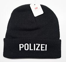 POLIZEI Strickmütze Thinsulate® Innenfutter Wintermütze Mütze bestickt weiß