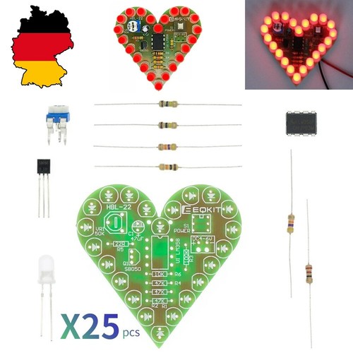 Herzform lampe diy kit bausatz - lampe,