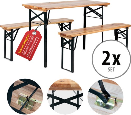 Set bierzeltgarnitur - 2x,