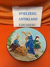 Alt EMAUX DE LONGWY KERAMIK Minnesänger Teller Musik Selten Anschauen