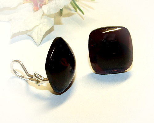 Bernstein ohrclips 925 braun - ohrclips,