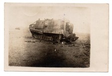 1 WK Foto Französischer Panzer Char Schneider CA1 mit Kennung Herz, Feldpost.