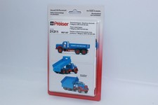 Preiser 31311 Dreiseitenkipper blau Schmitt Magirus F200 D26 Bausatz 1:87 H0 NEU
