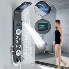 Schwarz Duschpaneel LED