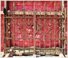 Antike Garten Pforte Tor Rankgitter Schmiedeeisen Personaltür Edelrost № 1.