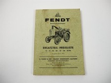 Fendt F 12 15 18 20 25 28 40 Dieselross Schlepper Ersatzteil Preisliste 1953