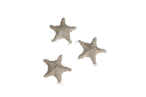 Stk sisalsterne 4cm creme - 24,
