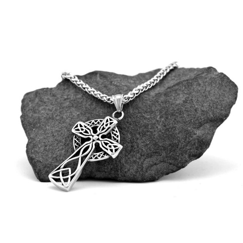 Keltisches kreuz mit zopfkette - kreuz,