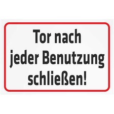 Schild Sicherheit - Tor nach jeder Benutzung schließen KPI-0263