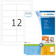 HERMA 4623 Etiketten Premium A4 97x42,3 mm weiß Papier matt 2400 St.