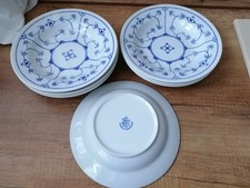 Jäger Eisenberg orig. blau  Saks  8 Suppenteller Ø 22  Made in GDR