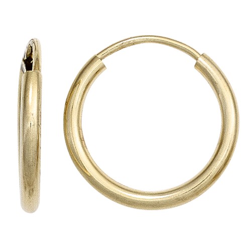 Creolen rund 585 gold gelbgold - 585,