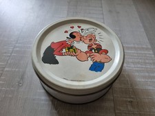 Popeye und Olive Olivia Blechdose ca. 1960 Sammlerdose Dose Box Geschenk Kuss