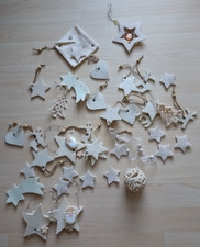 37x Anhänger - Deko Advent - Weihnachten - cremefarben - Filz - guter Zustand!!