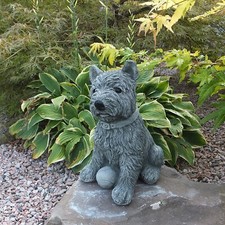Steinfigur Hund Westie Terrier