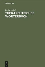 Therapeutisches Wörterbuch | Pschyrembel | Buch | Deutsch | 2001 | De Gruyter