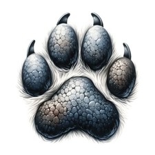 5X Pfotenabdruck Autoaufkleber