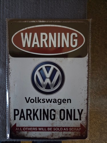 Blechschild parking only 20 - vw,