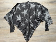 PIECES * Dreieckstuch * Kuschelig weich * Sterne * Grau mit Silberfäden * Top!!!
